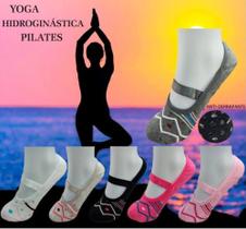 1 Par Meia Sapatilha Yoga Pilates Feminina N 34a39 coloridas com ANTIDERRAPANTE