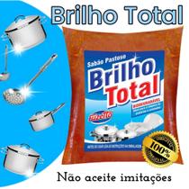 1 Pasta Sache Limpa Alumínio Brilho Total 500g Panelas Prata Paredes Cozinha Inox
