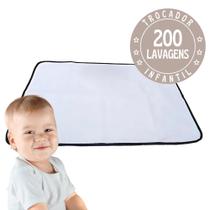 1 pc Trocador Portátil 100x70 Bebê Absorvente Acolchoado Multiuso - Branco com Borda Preta