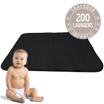 1 pc Trocador Portátil 100x70 Bebê Absorvente Acolchoado Multiuso - Preto - Vila Flor