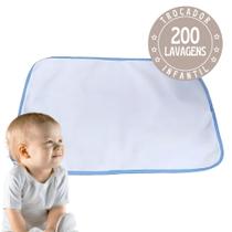 1 pc Trocador Portátil 70x50 Bebê Absorvente Acolchoado Multiuso - Branco com Borda Azul 1 pc Trocador Portátil 70x50 Bebê Absorvente Acolchoado Multiuso - Branco com Borda Azul