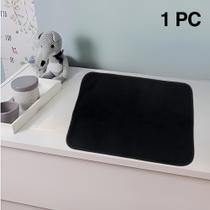 1 pc Trocador Portátil 70x50 Bebê Absorvente Acolchoado Multiuso - Preto - Vila Flor