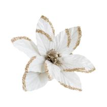 1 pçs glitter natal poinsétia flor 30cm realista decoração de natal árvore de natal pingente