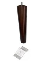 1 Pe Palito 10cm Marrom Chapa Inclinada Pernas Para Moveis