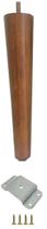 1 Pe Palito 35cm Marrom Claro Chapa Reta + Parafuso