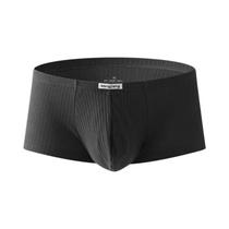 1 peça/3 peças/9 peças boxer masculino cintura baixa cor sólida calcinha canelada