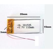 1 Peça 301535 3,7v 110mah 3mmx15mmx35mm 301535 2 Fios