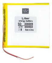 1 Peça 308599 2 Fios 3,7v C/ 4000mah 3mmx85mmx100mm -