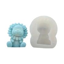 1 peça, 3d leão sentado modelo vela aromaterapia gesso caindo pingente molde de silicone
