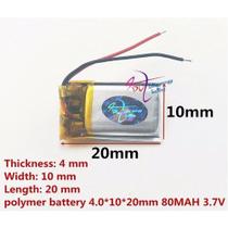 1 Peça 401020 80mah 4mmx10mmx20mm 2 Fios 3,7v 1 Peça 401020 80mah 4mmx10mmx20mm 2 Fios 3,7v