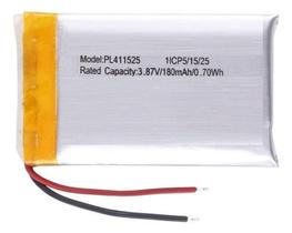 1 Peça 401525 180mah 4mmx15mmx25mm 2 Fios 3,7v Mi Band 7 1 Peça 401525 180mah 4mmx15mmx25mm 2 Fios 3,7v Mi Band 7