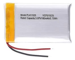 1 Peça 401525 180mah 4mmx15mmx25mm 2 Fios 3,7v Mi Band 7 1 Peça 401525 180mah 4mmx15mmx25mm 2 Fios 3,7v Mi Band 7