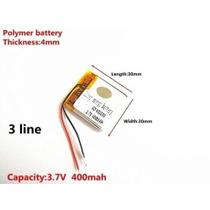 1 Peça 403030 C/ 3,7v Com 3 Fios 4mm X 30mm X 30mm 400mah