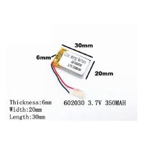 1 Peça 602030 2 Fios 3,7v 350mah 6mm X 20mm X 30mm - 1 Peça 602030 2 Fios 3,7v 350mah 6mm X 20mm X 30mm -