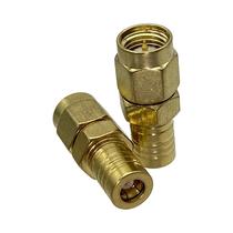 1 peça adaptador sma para smb plugue macho e terminal de fio fêmea conector coaxial rf latão