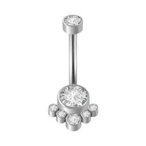 1 peça ASTM 136 titânio umbigo umbigo anel barra zircão CZ alergia piercing umbigo joias corporais 1 peça ASTM 136 titânio umbigo umbigo anel barra zircão CZ alergia piercing umbigo joias corporais