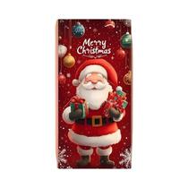 1 peça, capa de porta com tema de Papai Noel fofo 2D, lavável e reutilizável