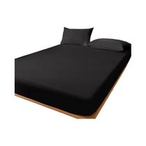 1 peça de lençol sólido fosco, colcha preta pura para quarto, roupa de cama (excluindo fronhas) 1 peça de lençol sólido fosco, colcha preta pura para quarto, roupa de cama (excluindo fronhas)