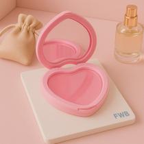 1 Peça Espelho de Maquiagem Portátil Formato Coração Rosa ou Branco