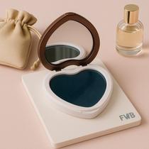 1 Peça Espelho de Maquiagem Portátil Formato Coração Rosa ou Branco
