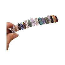 1 peça faixa de cabeça Wicca com coroa de quartzo de cristal natural