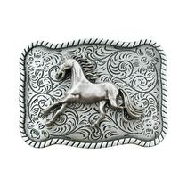 1 peça fivela de cinto de couro de cavalo estampado versátil e divertido estilo étnico ocidental