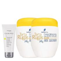 1 Peeling de Cristal Clear Pele + 2 Creme Facial Hidratante Tarta Rugas 1 Peeling de Cristal Clear Pele + 2 Creme Facial Hidratante Tarta Rugas