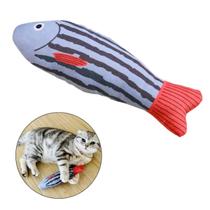 1 Peixe De Pelúcia Brinquedo Interativo Para Gatos Com Sininho 1 Peixe De Pelúcia Brinquedo Interativo Para Gatos Com Sininho