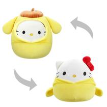 1 Pelúcia Hello Kitty 20cm Fantasia Pompompurin Squishmallow