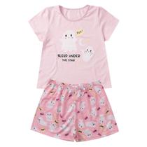 1 Pijama Menina Infantil Verão Curto Baby Doll Roupa Dormir 1 Pijama Menina Infantil Verão Curto Baby Doll Roupa Dormir
