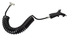 1 Pistola De Ar Com Botão Mangueira Cabine Caminhão Preta