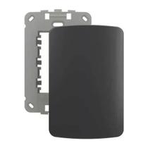 1 placa cega 4x2 linha b3 conjunto moldura com suporte preto