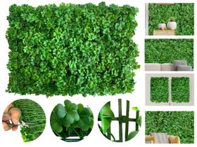 1 Placa de Folhagem Artificial Permanente Decoração de Parede Painel Decorativo Verde 3D Realista