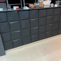 1 Placa Pretas de PVC Revestimento Alto Relevo Lavavel Cubos 50cm X 50cm