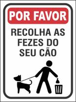 1 Placas Por Favor Recolha As Fezes Do Seu Cão Ps1mm 20x15cm