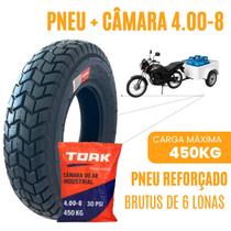1 Pneu e 1 Câmara de Ar TOAK 4.008 Brutus, Aro 8, fabricado em 6 lonas, ideal para caretinha para Moto 1 Pneu e 1 Câmara de Ar TOAK 4.008 Brutus, Aro 8, fabricado em 6 lonas, ideal para caretinha para Moto