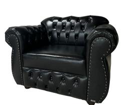 1 POLTRONA CHESTERFIELD CAPITONE IMPERATRIZ - CORANO PRETO / sala - recepção - barbearia - decoração - TV - recepção 1 POLTRONA CHESTERFIELD CAPITONE IMPERATRIZ - CORANO PRETO / sala - recepção - barbearia - decoração - TV - recepção
