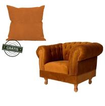 1 Poltrona Chesterfield Duque + 1 Almofada Suede Terracota sala de estar/Recepção 1 Poltrona Chesterfield Duque + 1 Almofada Suede Terracota sala de estar/Recepção