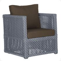 1 Poltrona Madri Alumínio Corda Náutica Estofado 9 Trama Original