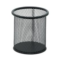 1 Porta Acessórios Lápis Caneta Para Mesa em Metal Aramado Redondo Preto - KIT 1 Porta Acessórios Lápis Caneta Para Mesa em Metal Aramado Redondo Preto - KIT