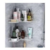 1 Porta Shampoo Suporte Adesivo Canto Parede Banheiro Kit - DECOR & HOME