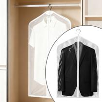 1 Porta Terno Camisa Branco Reforçado Com Zíper 60 X 95 - Idealiza Comércio De Utilidades