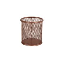 1 Porta Trecos Lápis Caneta de Mesa em Metal Aramado Redondo Quadrado Tons Pastel Rose Gold Preto Colorido BRW