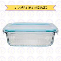 1 Pote Canelado Retangular 640ML Tampa Hermética Frutas Fit Alimentos 1 Pote Canelado Retangular 640ML Tampa Hermética Frutas Fit Alimentos