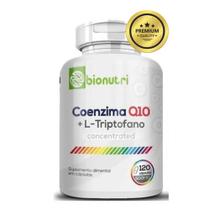 1 Pote Coenzima Q10 + L-Triptofano 500mg Puro Premium Ubiquinol 100% Absorção 120 Cápsulas