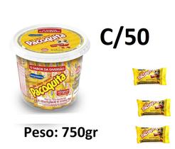 1 Pote Paçoquita Rolha c/ 50 unidades 750gr Santa Helena
