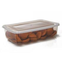 1 Pote Retangular 2800ml Transparente Tampa Hermética BPA FREE Medida Presídio