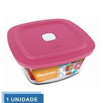 1 Pote Vidro Facilita Quadrado Marmita 500Ml Marinex