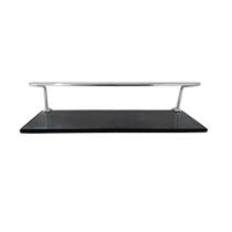 1 Prateleira Em Vidro Fumê 10x60 Com Proteção Em Aluminio