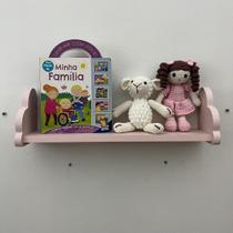 1 Prateleira Infantil Rosa Decorativa Quarto Menina 45Cm